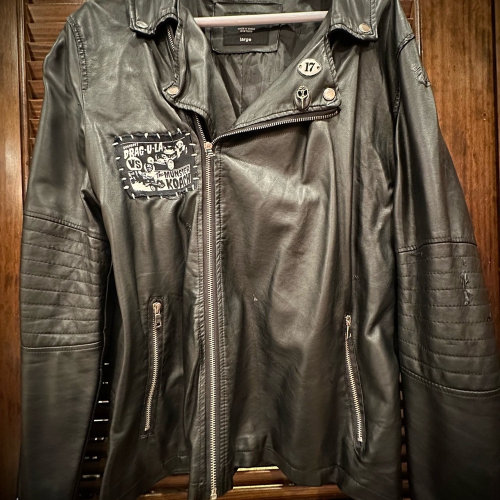 Black Leather Biker Jacket